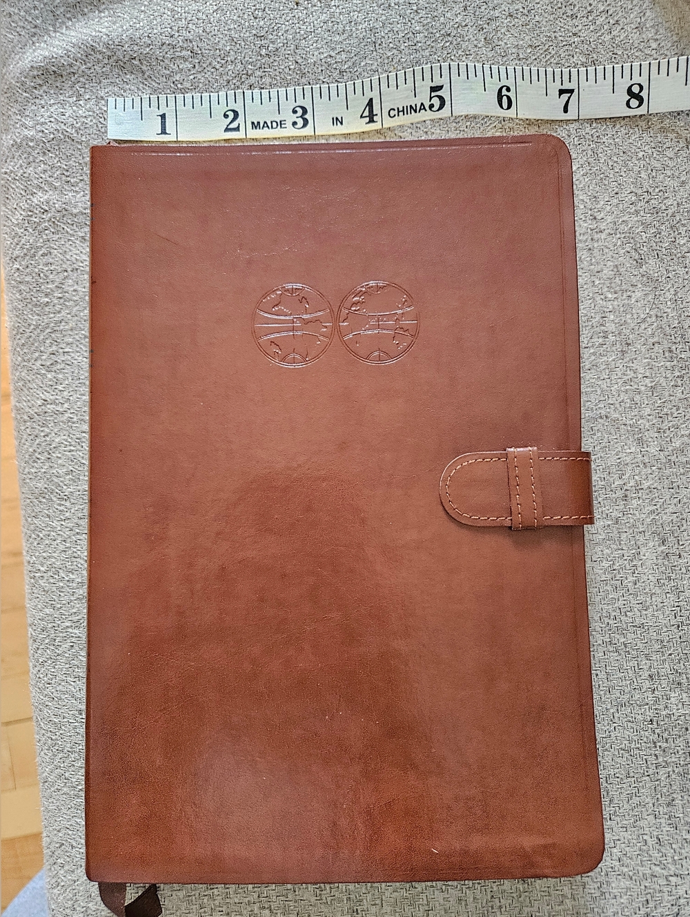 Pleather Journal Notebook - Brown with Gold Edges